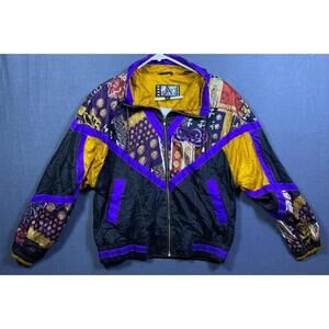 Vintage River Edge Women Jacket PS Petite Small Oversized Full Zip Track Jacket